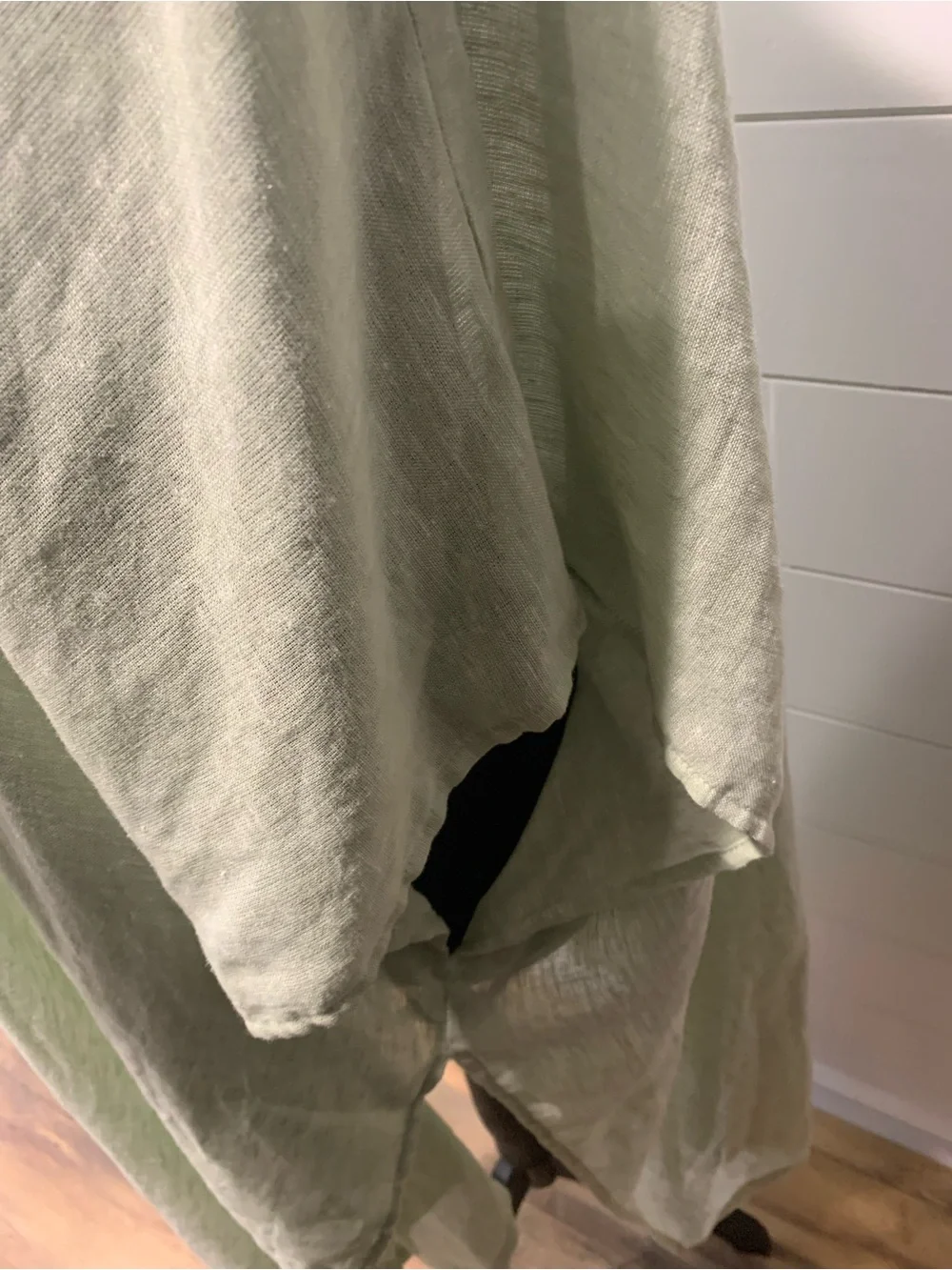 Cynthia Rowley Light Green Open-Front Kimono Wrap